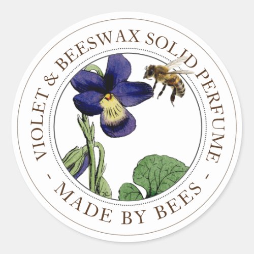 Realistic Bee and Violet Lip Gloss Editable Label