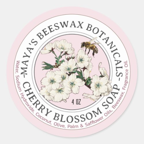 Realistic Bee Beeswax Scented Soap Product Label