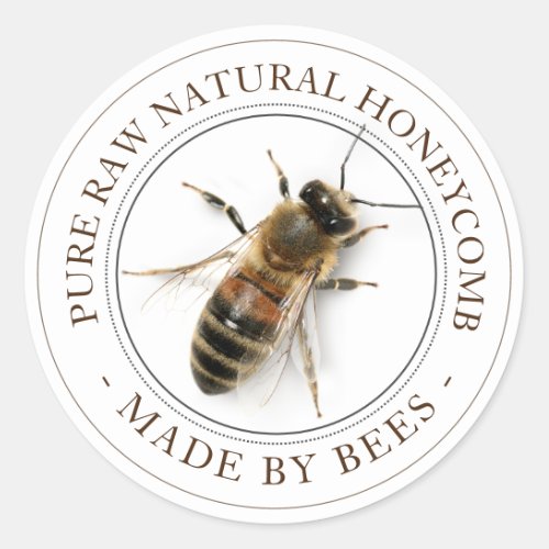 Realistic Bee Honeycomb Editable Label