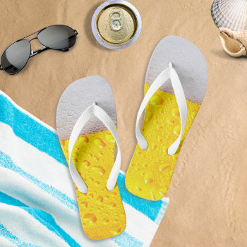 Realistic Beer Flip Flops by SimplyBoutiques at Zazzle