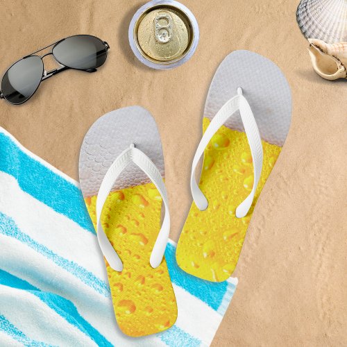 Realistic Beer Flip Flops