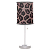 Realistic bengal cat, leopard fur print, wildlife table lamp (Left)
