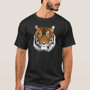 Realistic Bengal Tiger Face T-Shirt