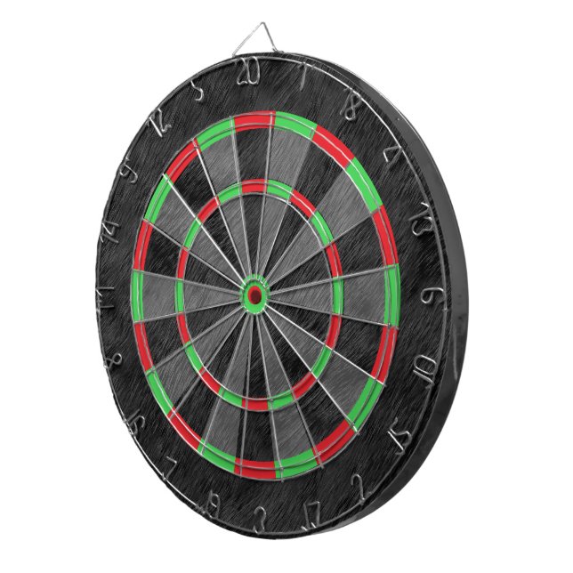 Realistic Black Fur Texture Dart Board (Front Right)
