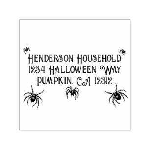 Realistic Black Spider Self-inking Stamp