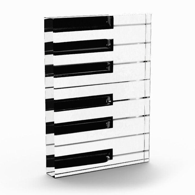 Realistic Black White Piano Keyboard Keys Acrylic Award (Left)