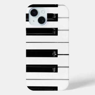Realistic Black White Piano Keyboard Keys iPhone 15 Case