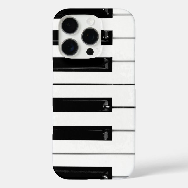Realistic Black White Piano Keyboard Keys Case-Mate iPhone Case (Back)