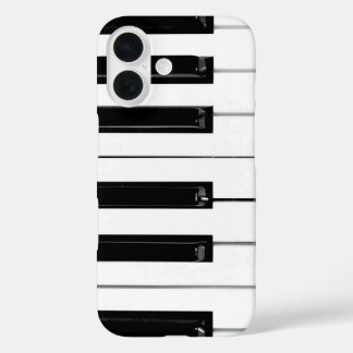 Realistic Black White Piano Keyboard Keys iPhone 16 Case