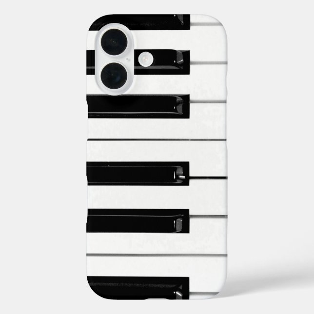 Realistic Black White Piano Keyboard Keys Case-Mate iPhone Case (Back)
