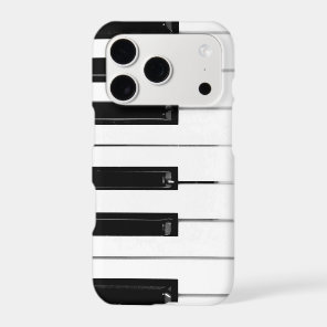 Realistic Black White Piano Keyboard Keys iPhone 17 Pro Case