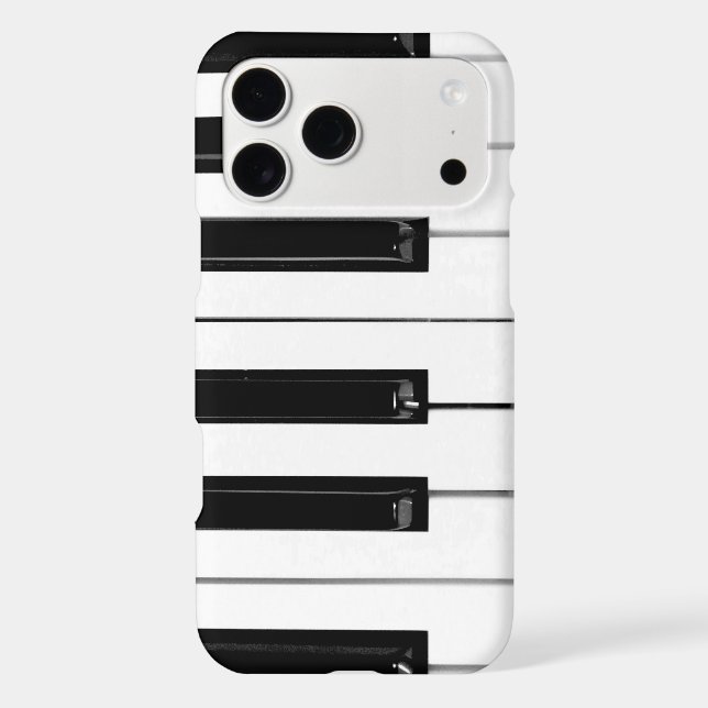 Realistic Black White Piano Keyboard Keys Case-Mate iPhone Case (Back)