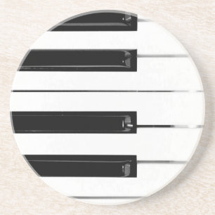 Realistic Black White Piano Keyboard Keys Coaster