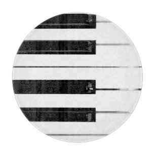 Realistic Black White Piano Keyboard Keys Cutting Board