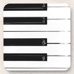 Realistic Black White Piano Keyboard Keys Drink Coaster