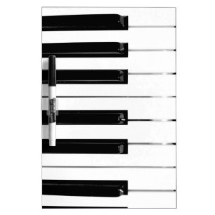 Realistic Black White Piano Keyboard Keys Dry-Erase Board
