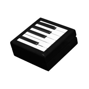 Realistic Black White Piano Keyboard Keys Gift Box