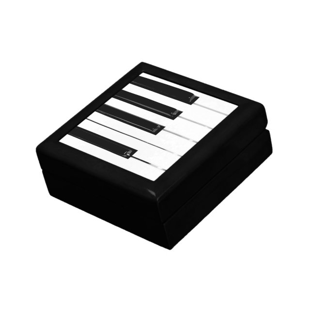Realistic Black White Piano Keyboard Keys Gift Box (Side)