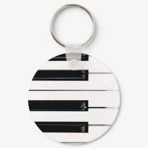 Realistic Black White Piano Keyboard Keys Keychain