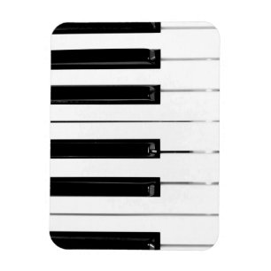 Realistic Black White Piano Keyboard Keys Magnet