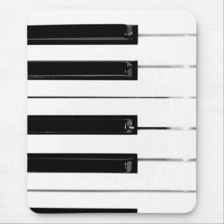 Realistic Black White Piano Keyboard Keys Mouse Pad