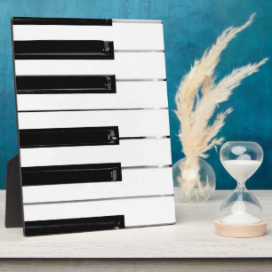 Realistic Black White Piano Keyboard Keys Plaque