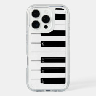Realistic Black White Piano Keyboard Keys iPhone 16 Pro Case