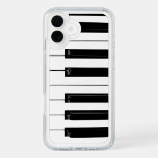 Realistic Black White Piano Keyboard Keys iPhone 16 Plus Case