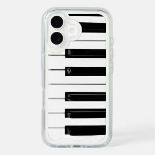Realistic Black White Piano Keyboard Keys iPhone 16 Case