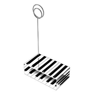 Realistic Black White Piano Keyboard Keys Table Card Holder