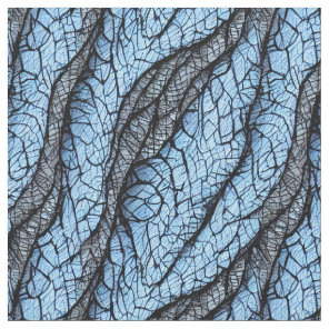 Realistic Blue Dragon Skin Scales Fabric