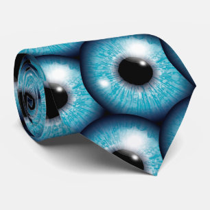 Realistic Blue Eyes – Exclusive Retro Art Neck Tie