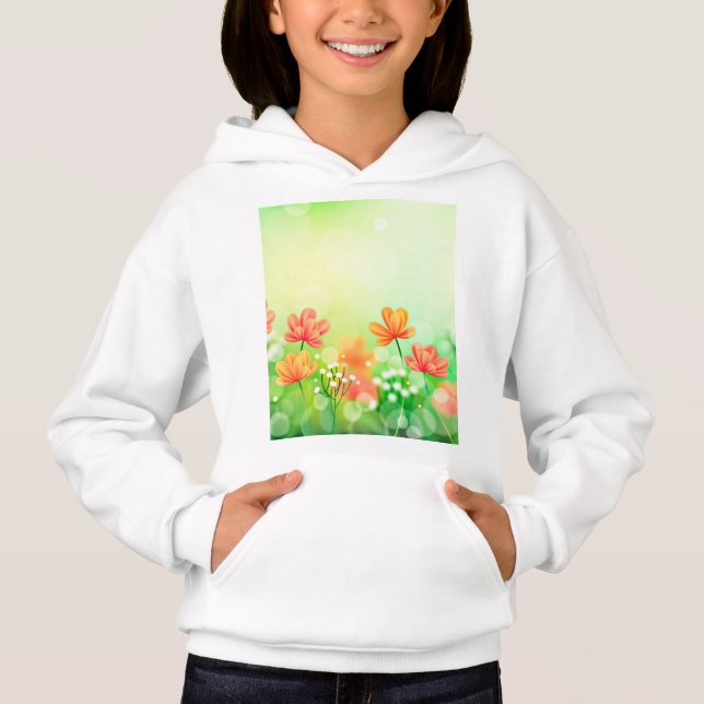 Realistic Blurred Spring Background-23740 Hoodie (Front)