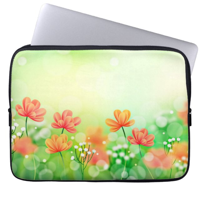 Realistic Blurred Spring Background-2374 Laptop Sleeve (Front)