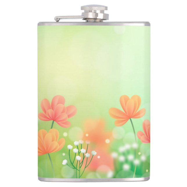 Realistic Blurred Spring Background-52374 Flask (Front)
