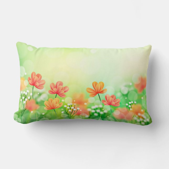 Realistic Blurred Spring Background-52374 Lumbar Pillow (Front)