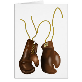 Realistic Boxing Gloves Cards