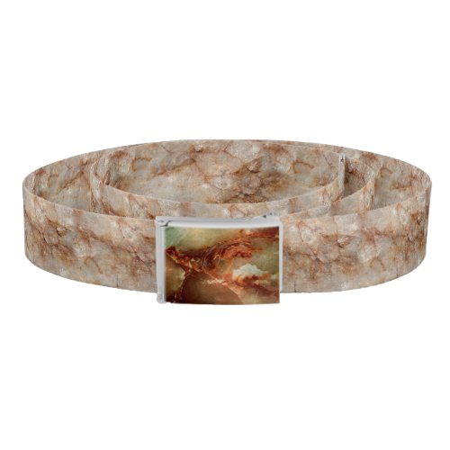 Realistic Brown Faux Marble Stone Pattern 2 Belt