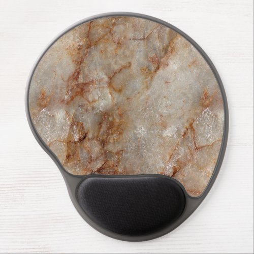 Realistic Brown Faux Marble Stone Pattern Gel Mouse Pad