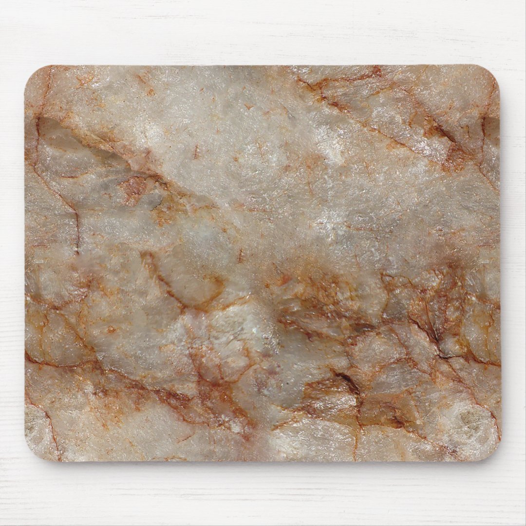 Realistic Brown Faux Marble Stone Pattern Mouse Pad | Zazzle