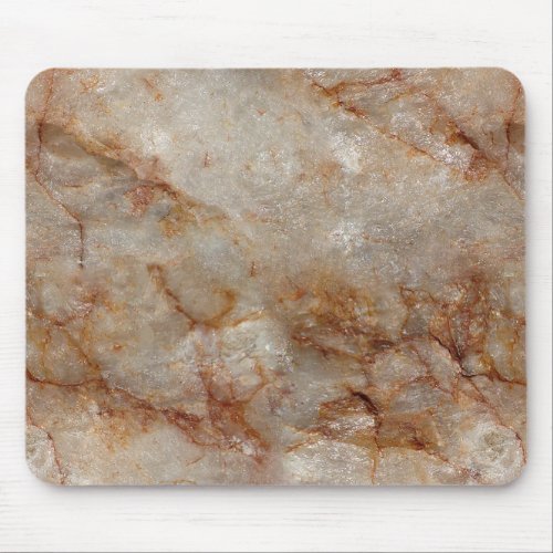 Realistic Brown Faux Marble Stone Pattern Mouse Pad