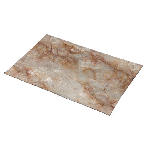 Realistic Brown Faux Marble Stone Pattern Placemat