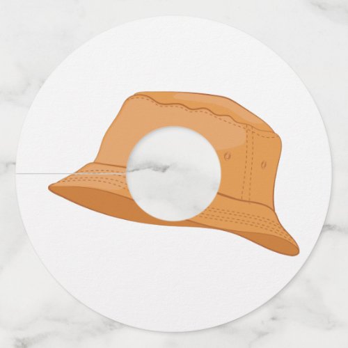 Realistic Bucket Hat Wine Glass Tag