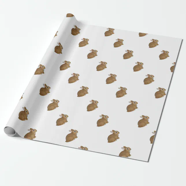 Realistic Bunny Rabbit Wrapping Paper | Zazzle