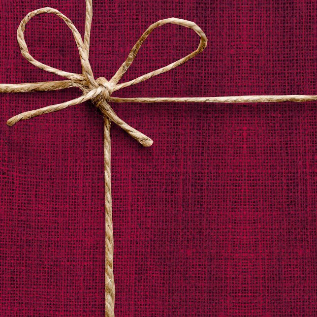    Realistic Burlap Rustic Simple Magenta Burgundy Wrapping Paper (Creator Uploaded)