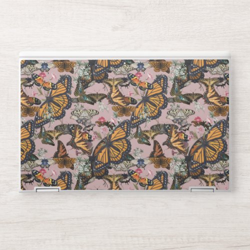 Realistic butterflies design HP laptop skin