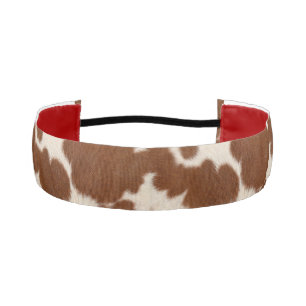 Realistic Calf Hide Pattern Athletic Headband