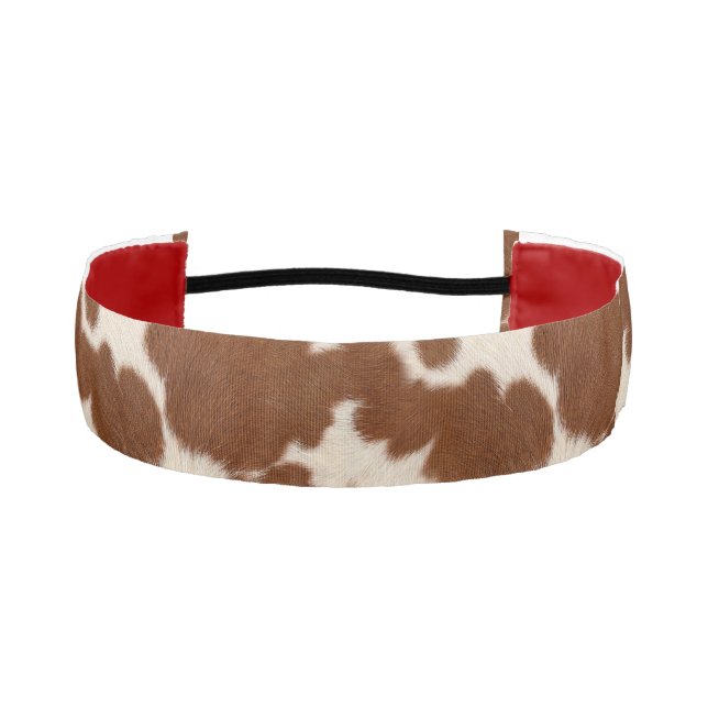 Realistic Calf Hide Pattern Athletic Headband (Front)