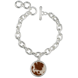 Realistic Calf Hide Pattern Bracelet