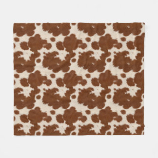Realistic Calf Hide Pattern Fleece Blanket